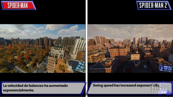 《漫威蜘蛛侠2》与《漫威蜘蛛侠重制版》画面对比