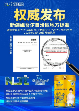 那拉丝醇全力共建“70%”驼奶标准线，开启驼奶行业新纪元