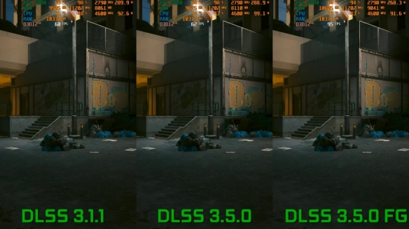 《赛博2077》DLSS 3.5 VS DLSS 3.1.1 画面提升明显