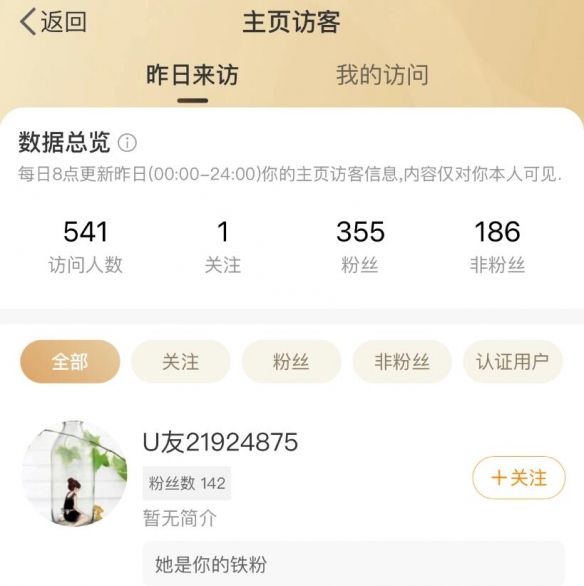 微博测试访客记录功能：目前仅SVIP和VVIP可查看