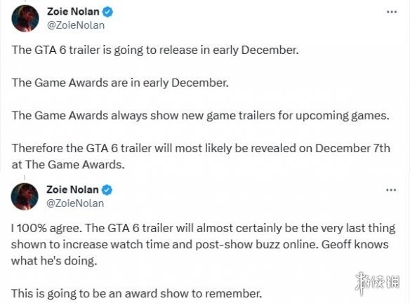 玩家预测：《GTA6》首支预告片将在今年的TGA公布