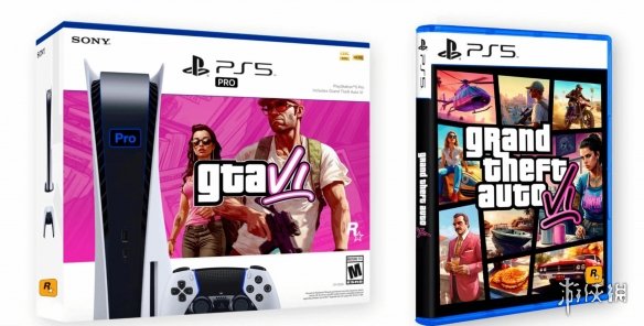 饭制《GTA6》PS5 Pro同捆包图片 和实体版游戏封面图