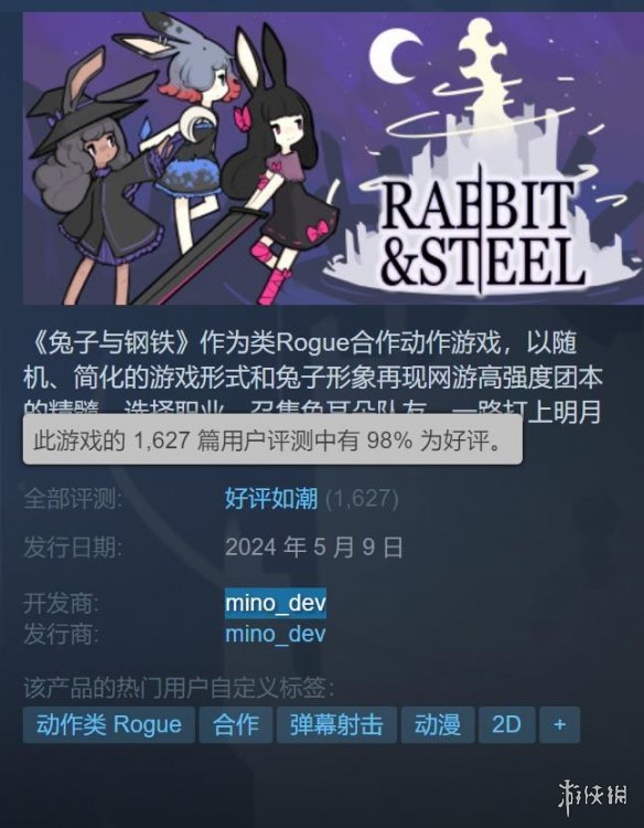 《兔子与钢铁》Steam评价