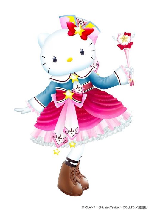 CLAMP为Hello Kitty50周年绘制魔法少女风格设定图公开