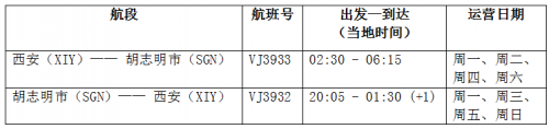 越捷航空开通西安至越南最大城市胡志明市的直达航线 为旅客前往东南亚提供便利