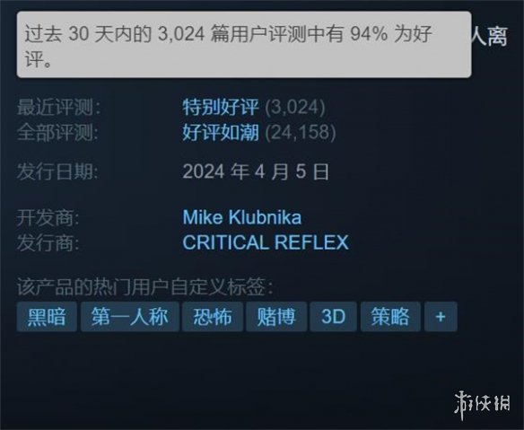 《恶魔轮盘》销量现已突破200万 Steam评价