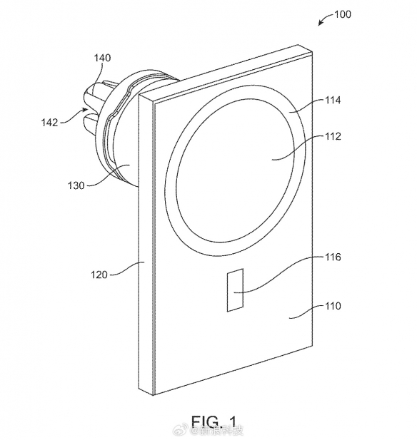 苹果新专利探索iPhone车用无线充电MagSafe支架！