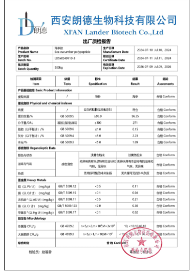 肿瘤癌症就服海参活性多肽   蒋学林