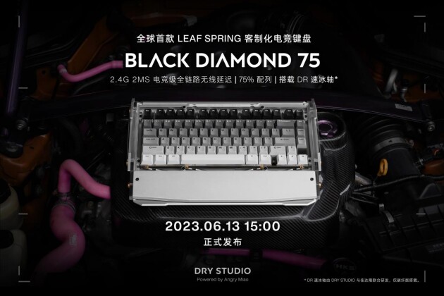 DRY STUDIO x GATERON 联合研发 DR 速冰轴，6.13 Black Diamond 75 独家亮相