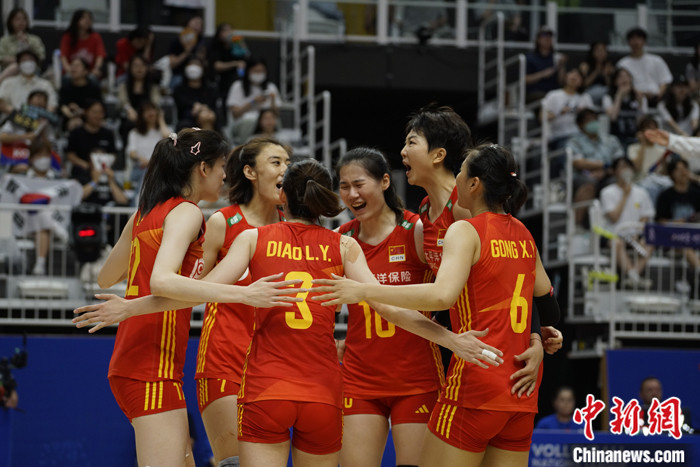中国女排3:1击败韩国队 结束世联赛四连败