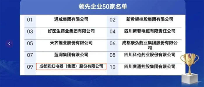 热烈祝贺！彩虹集团荣获2023四川省民营企业社会责任领先企业