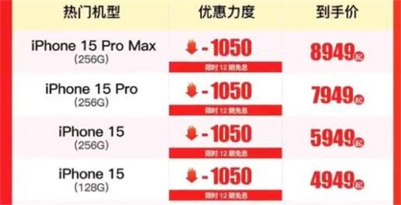 iPhone15降价登上热搜：价格史上最低 首次跌破5000元