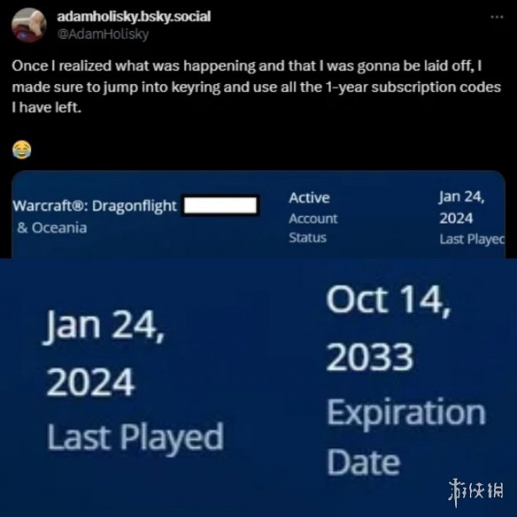 暴雪员工在被解雇前拿下十年《魔兽世界》游戏时长