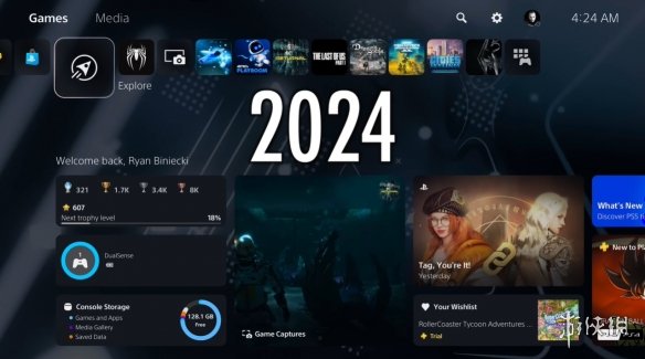 外网博主爆料PS5的UI将全面升级 目前仍处于测试阶段