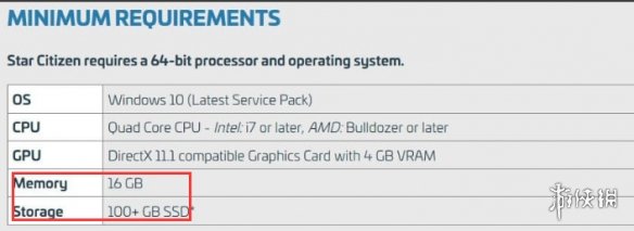 《星际公民》PC配置要求更新：100G固态 最低GTX 1060