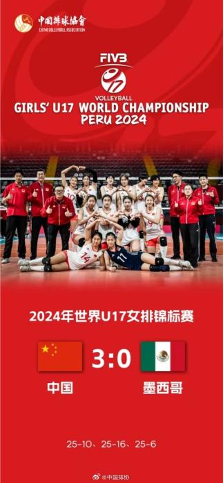 五连胜！中国U17女排强势晋级世锦赛四强